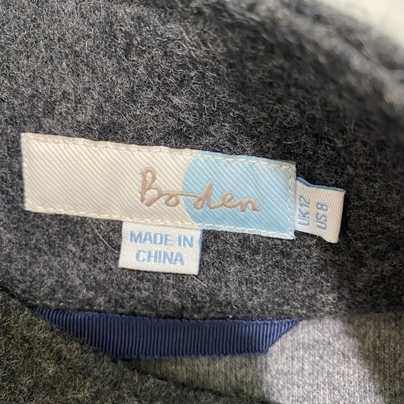 Boden Gray Wool Long Sleeved Jacket Size US8 - Picture 9 of 9